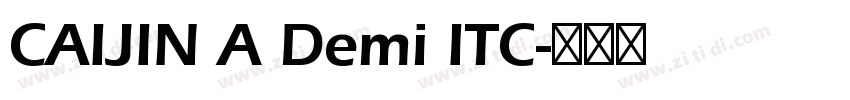 CAIJIN A Demi ITC字体转换